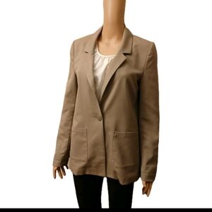 H&M Divided Classic Tan Women's Blazer Sz 8 Preowed